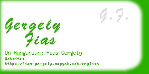 gergely fias business card